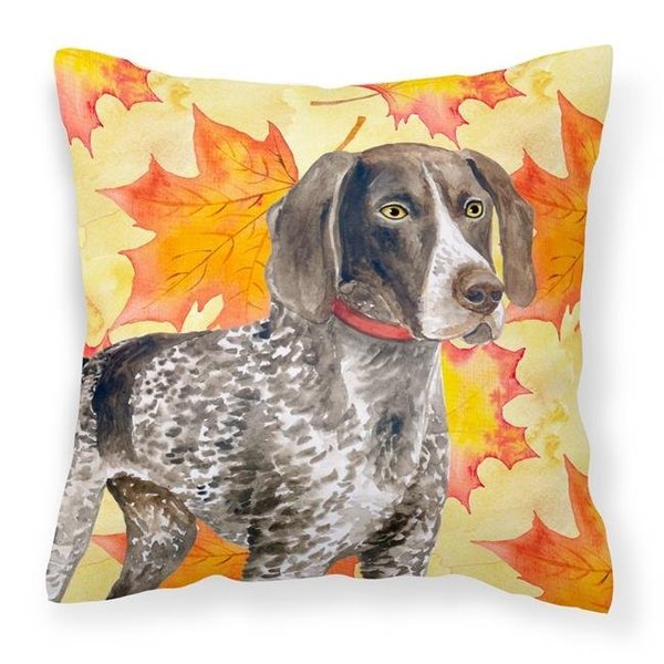 Carolines Treasures Carolines Treasures BB9902PW1414 German Shorthaired Pointer Fall Fabric Decorative Pillow BB9902PW1414